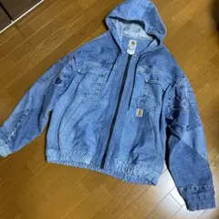 Carhartt フード付きデニムジャケット Lサイズ - メルカリ