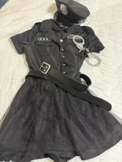ポリス コスチュームセット 帽子 ベルト 手錠付きのサムネイル