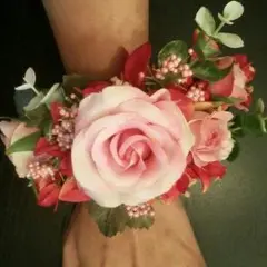 カラードレス用♡リストブーケ＆ブートニアセット