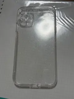 iPhone11用ケース ラメ入り クリアケース