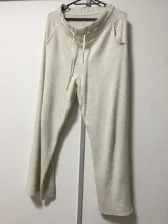 UNIQLO ウォッシャブルニットリブパンツ ナチュラル　M