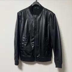 国*木様 ZARA ザラ フェイクレザーブルゾン Mサイズ ブラック ボンバージ