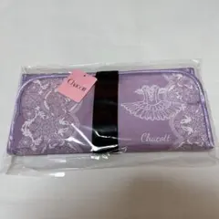 新品　チャコット　レース柄　ロールケース　ライラック　シューズ　コスメポーチ
