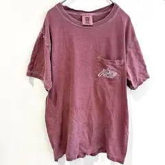 ⭐️⭐️★ コンフォートカラーズ Tシャツ クルーネック ロゴプリント Lサイズ 赤