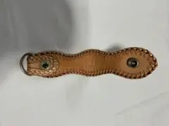 レザー 編み込み キーリング