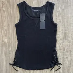 BURBERRY LONDON ブラック タンクトップ レースアップ ワッフルのサムネイル