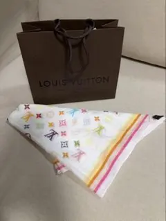 ルイヴィトン LOUIS VUITTON 大判スカーフ シルク 黄 箱付 918 - メルカリ