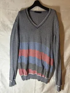ETRO 條紋 V 領針織衫 L 尺寸