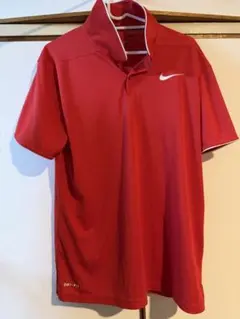 NIKE DRI-FIT ポロシャツ 赤 スポーツ 半袖 メンズ