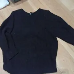 最終値下げ。UNIQLO 黒 ニット Lサイズ。9分丈位。綿100％