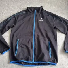 VICTAS ジップアップジャケット XL ブラック/ブルー
