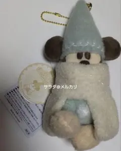 お顔厳選　ディズニー　クリスマス　リルリンリン　水色　ぬいぐるみバッジ　2025