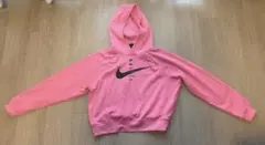 Nike ピンク フード付きパーカー XS 未使用に近い美品 丈短めで足長効果