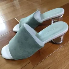 オリエンタル トラフィック　クリアヒールサンダル グリーン　Sサイズ