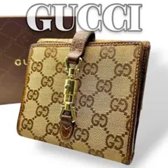 GUCCI GGキャンバス ジャッキー 折り財布 レディース 7237