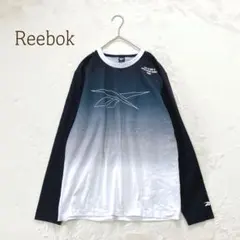 リーボック　L 長袖カットソー　スポーツウェア　ロゴプリント　伸縮性あり