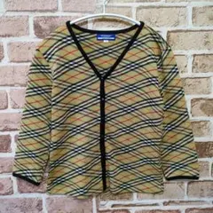 BURBERRY ノバチェック ニットカーディガン 総柄　ベージュ　М