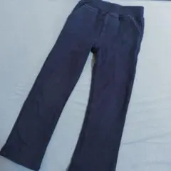 ネイビー　ロングパンツ　シンプル