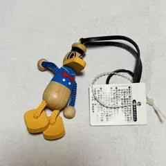 ディズニー　ドナルド　木製　レトロ　キーホルダー　ストラップ