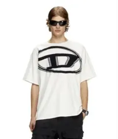 DIESEL ディーゼル Dロゴ Tシャツ ホワイトのサムネイル