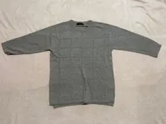 RAGEBLUE/レイジブルー グレー ニット七分袖カットソー