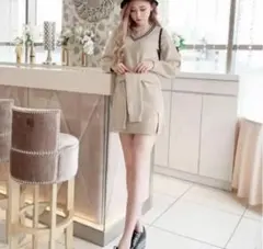 Rady 腰巻風ニットワンピース