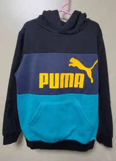 PUMA キッズ パーカー 黒 青 黄色