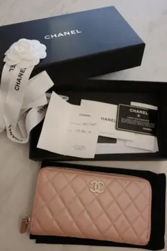 ③CHANEL ピンク フラワーモチーフ 長財布 - メルカリ
