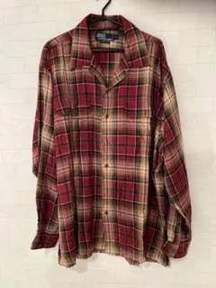 Polo Ralph Lauren チェックシャツ L レーヨン y2k