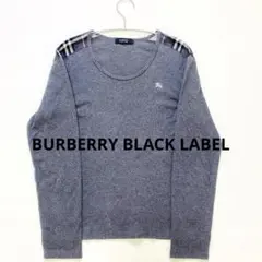 BURBERRY BLACK LABEL 長袖Tシャツ/コットン/グレー/M