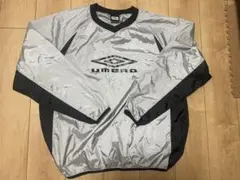 00s UMBRO ナイロンジャケット シルバー/ブラック XOサイズ