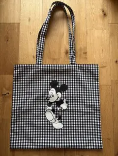 ミッキーマウス ギンガムチェック トートバッグ　ディズニーストア