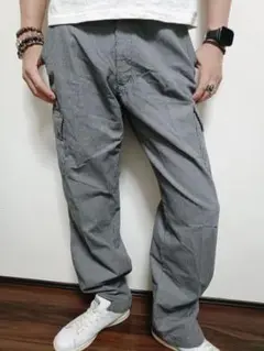 DOGMAN グレーのチェック柄カーゴパンツ
