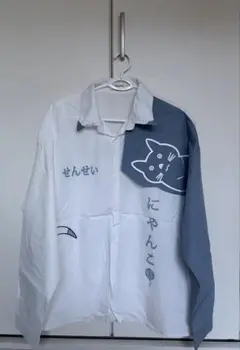猫デザイン ツートンシャツ
