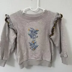 RAG MART 花柄フリルトレーナー 100cm