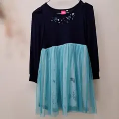 Disney Princess ワンピース 140サイズ ネイビー・水色
