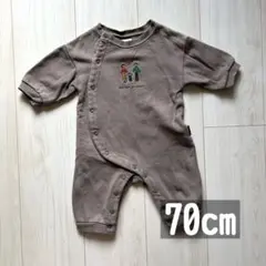 【美品】ベビー カバーオール 70 くすみ系 バースデイ