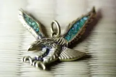 CALEE ターコイズインレイ鷲ペンダント