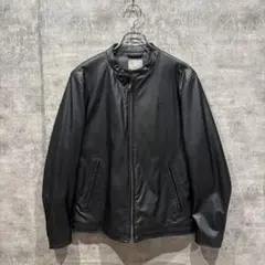 【極美品】ナノユニバース シングルライダース L 黒 レザージャケット