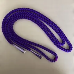 正絹 帯締め 紫 無地