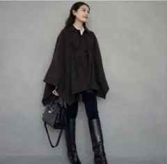 L'AUBE BLANC ローブブラン 3way Wool Cape coat - メルカリ