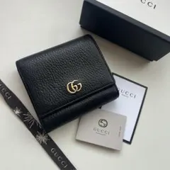 302 極上美品 GUCCI グッチ マーモント 2つ折り財布