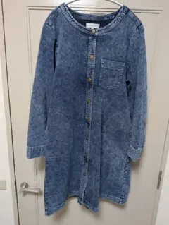 デニム シャツワンピース 長袖