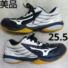 美品【Mizuno】バドミントンシューズ 25.5 ウエーブクロー ブラックのサムネイル