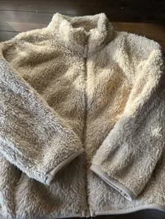 あ*ず様 ベージュ フリースジャケット ジッパー付き