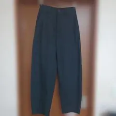 『新品』GUバレルレッグあたたか素材パンツ ブラック Sサイズ