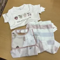 ☆ジェラピケ　Tシャツ・ズボン・食事用エプロン　セットのサムネイル