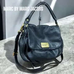 ◆MARC BY MARC JACOBS◆2WAY レザーバッグ 黒　342A