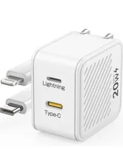 Type-C＋Lightning 一体型 急速充電器 1本のケーブルで全機種対応