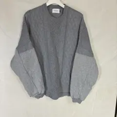 CAL O LINE ケーブルニット スウェット グレー Mのサムネイル